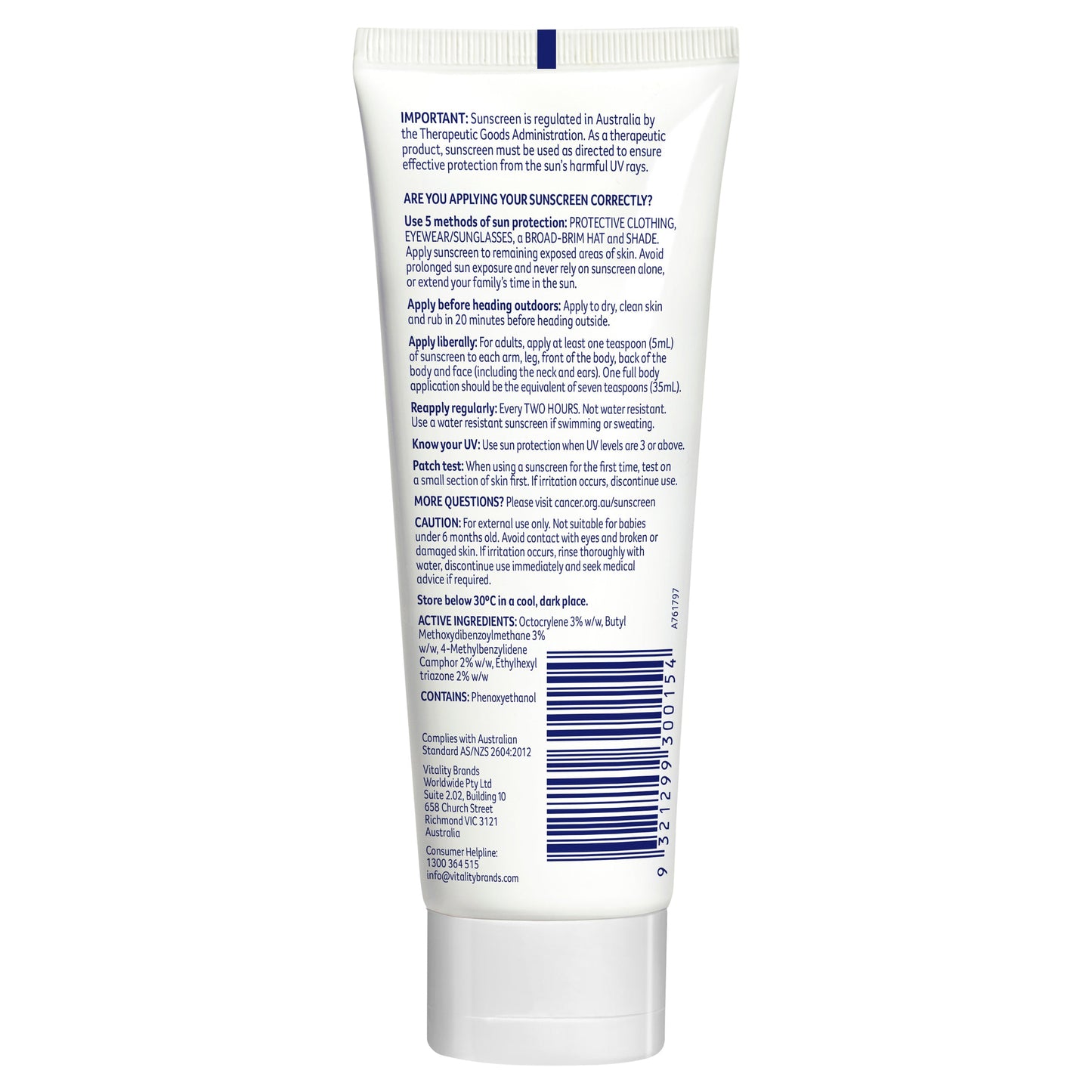 Cancer Council SPF 50+ Day Wear Face Matte Invisible 75ml Tube