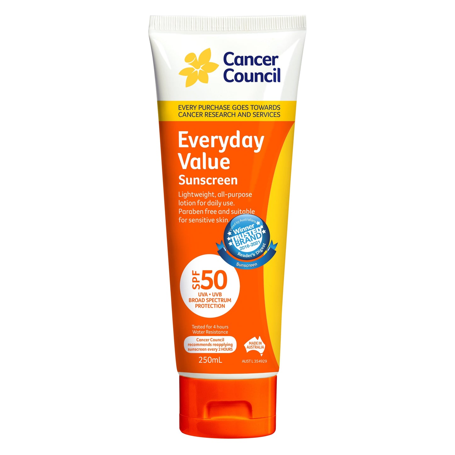 Cancer Council Everyday Value SPF50 Sunscreen 250ml