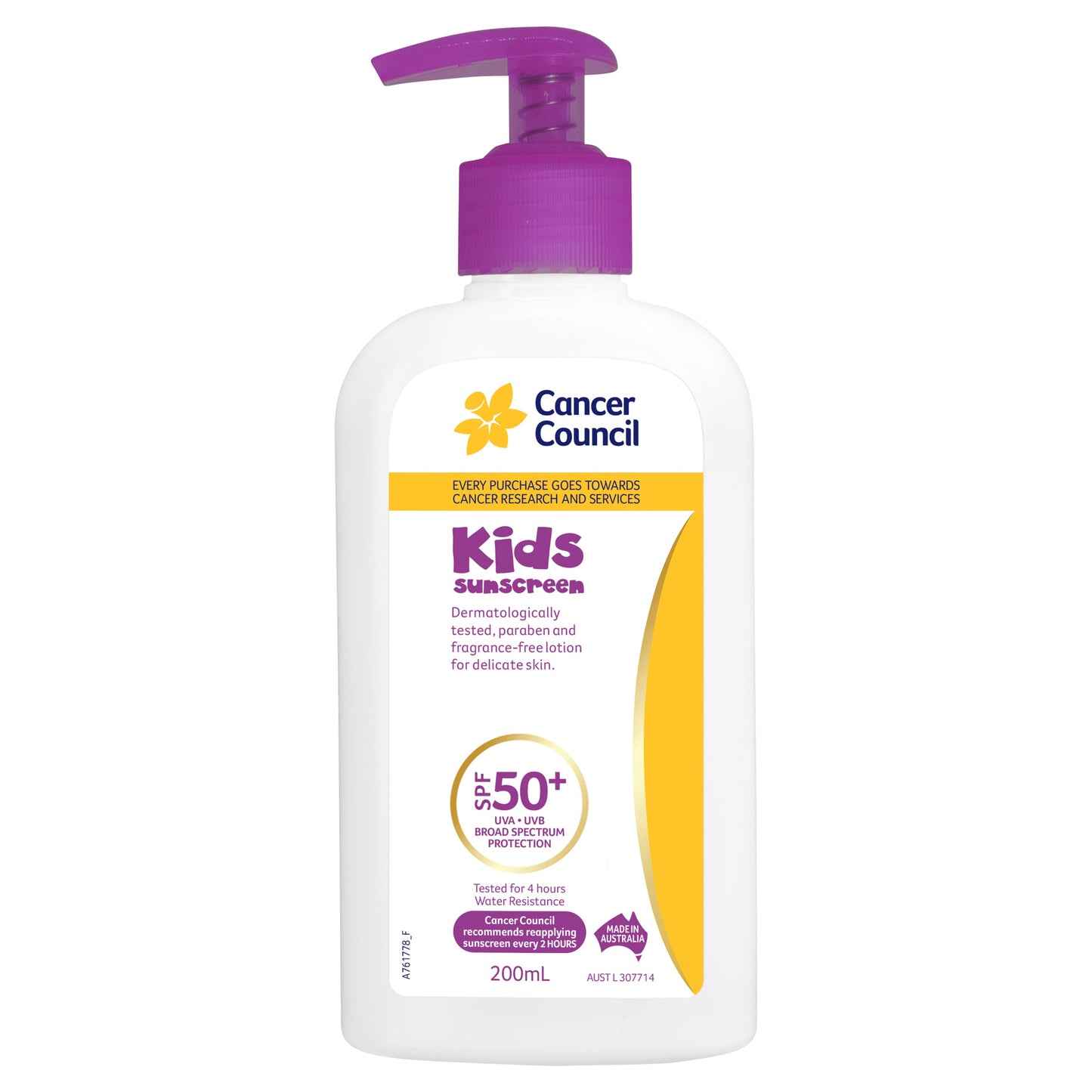 Cancer Council SPF 50+ Kids 200ml Finger Pump
