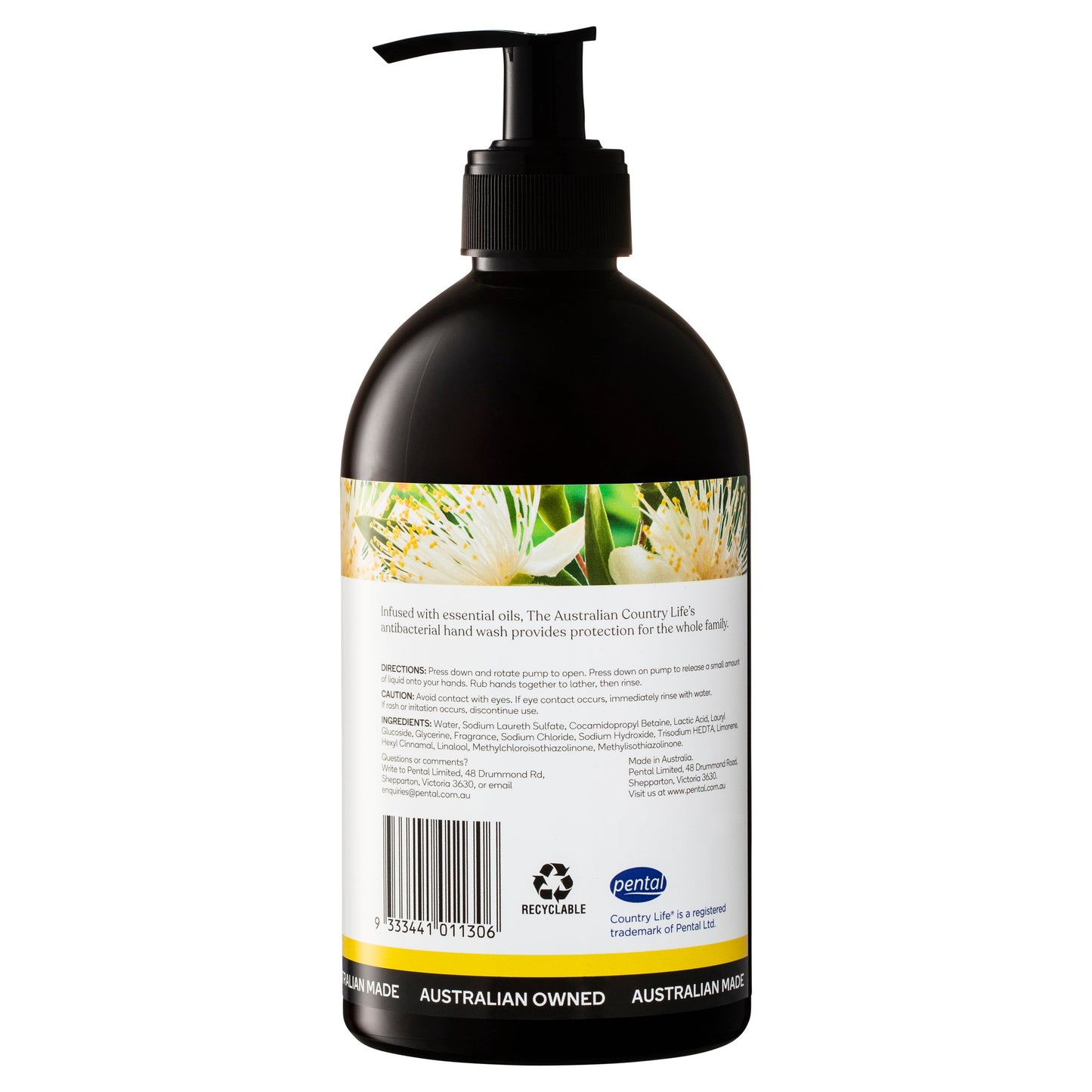 Country Life Anti-Bacterial Hand Wash Lemon Myrtle 500ml