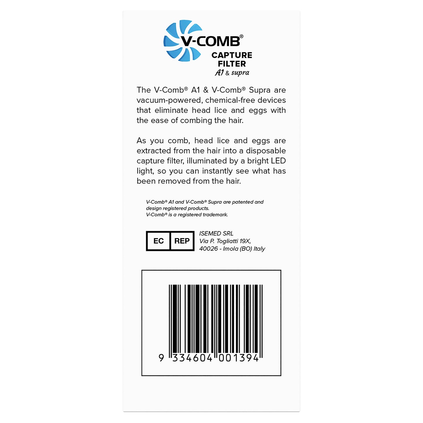 Licetec V-Comb Capture Filters A1 & Supra 6 Pack