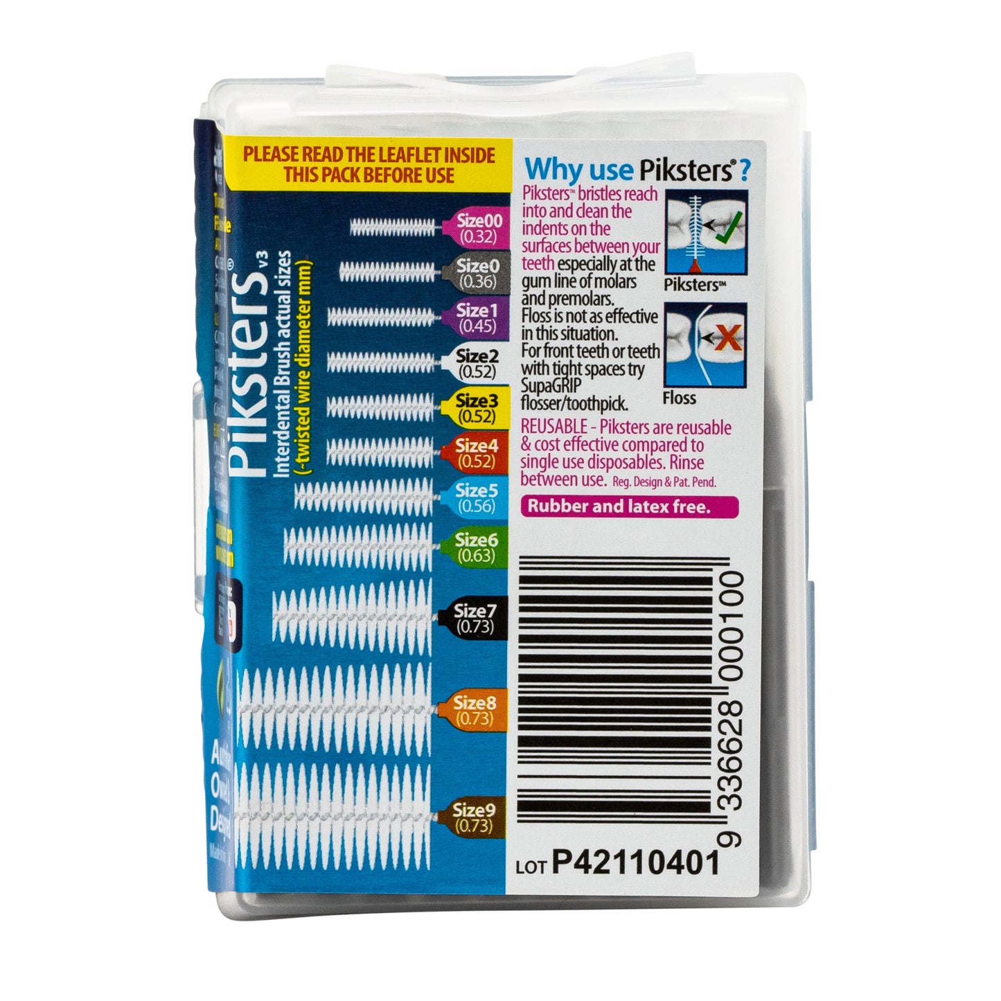 Piksters Interdental Brushes Size 0 - 40 Pack