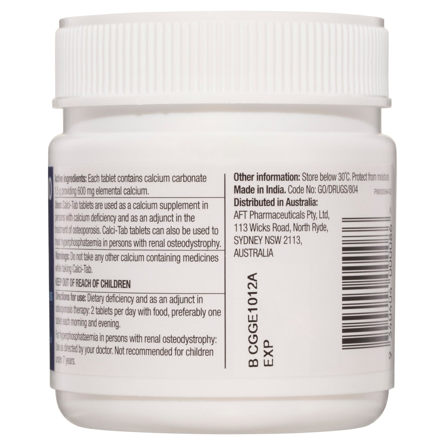 Calci 600mg 120 Tablets