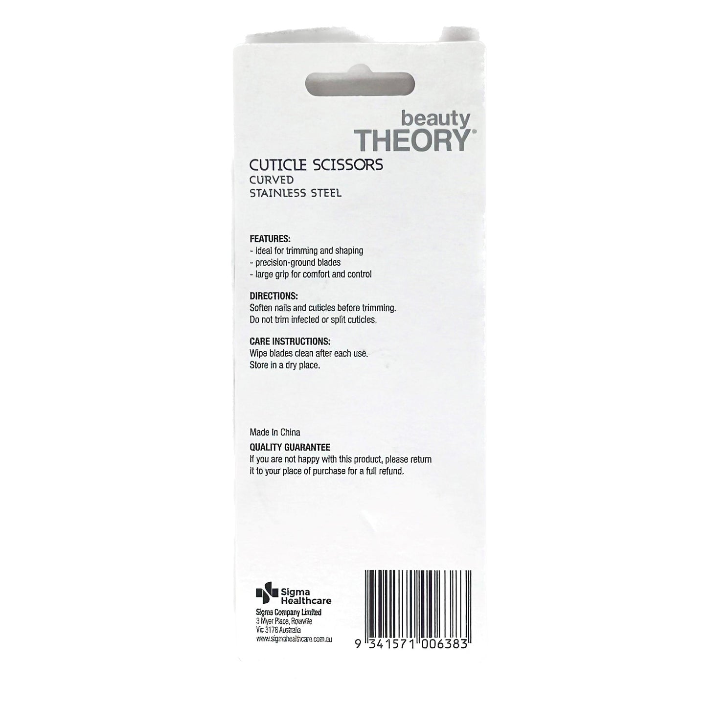 Beauty Theory Cuticle Scissors Curved Nail Care