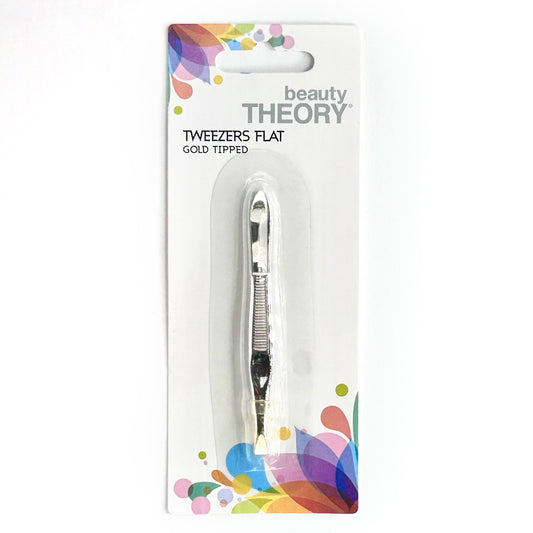 Beauty Theory Tweezers - Gold Tipped Flat