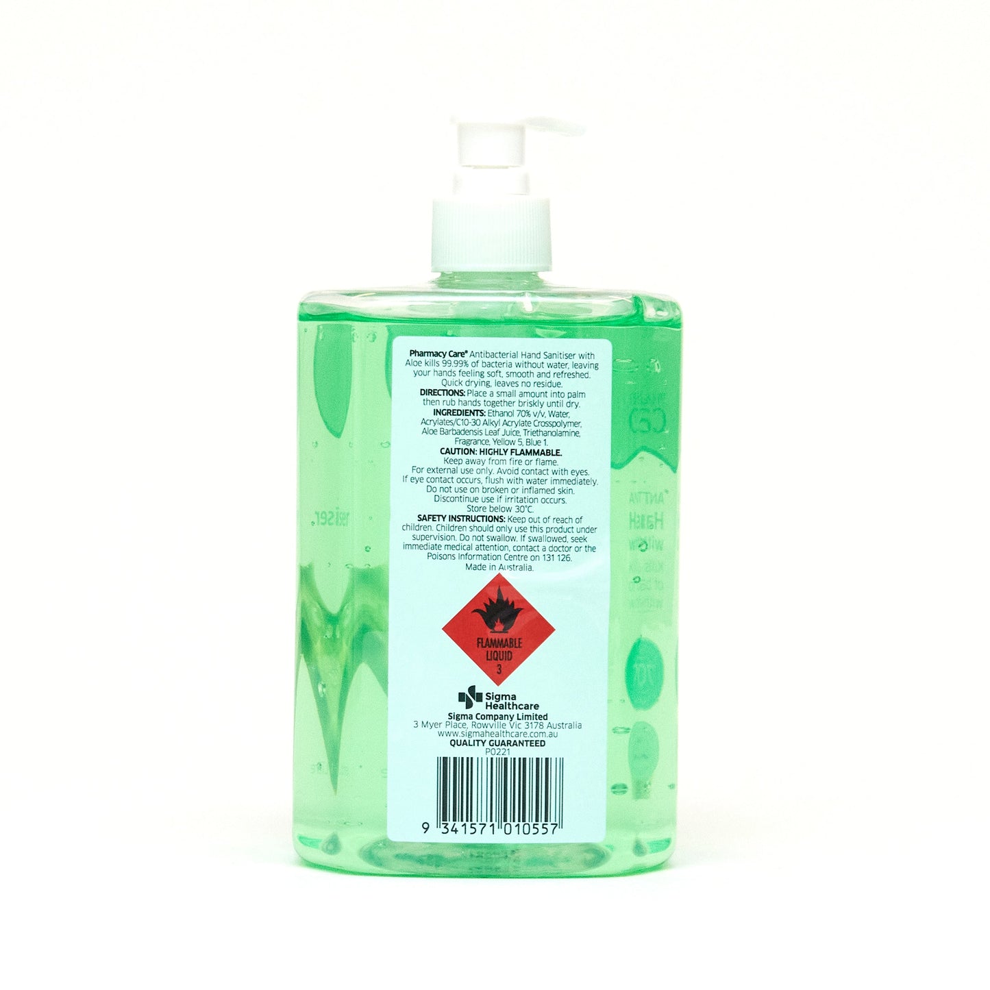 Pharmacy Care Hand Sanitiser Aloe 1 Litre