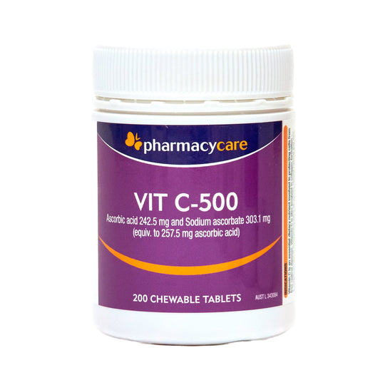 Pharmacy Care Sugarless Vitamin C 500mg Orange 200 Tablets