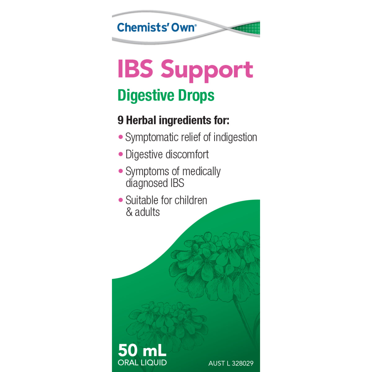Chemists’ Own IBS Support Digestive Drops 50ml (Alternative to Iberogast)