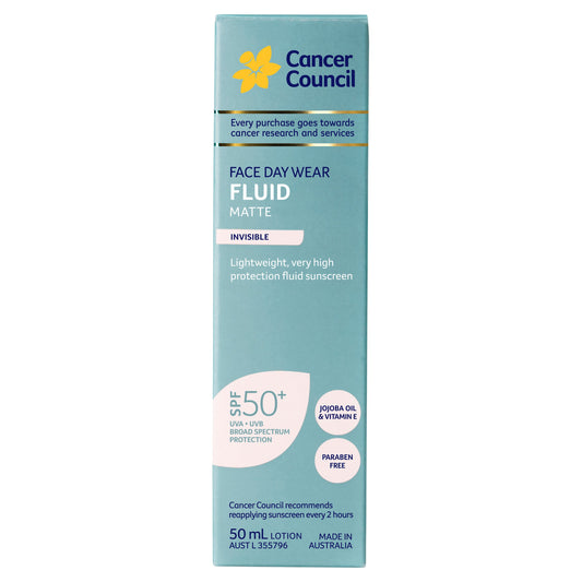 Cancer Council SPF 50+ Day Wear Face Fluid Matte Invisible 50ml