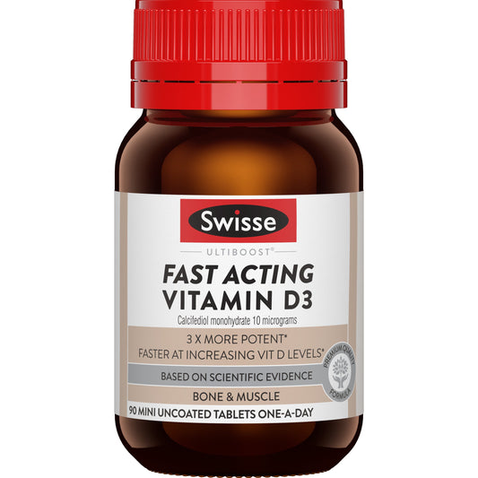 SWISSE Ultiboost Fast Acting Vitamin D3 90 Mini Tablets
