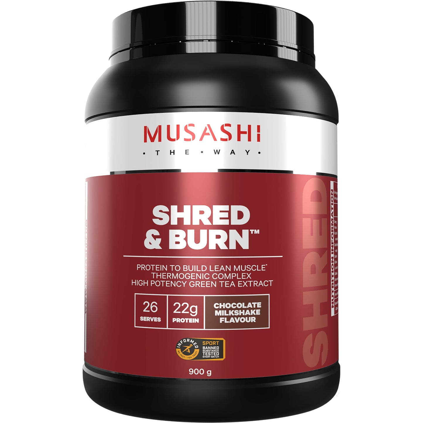 Musashi Shred And Burn Chocolate 900g