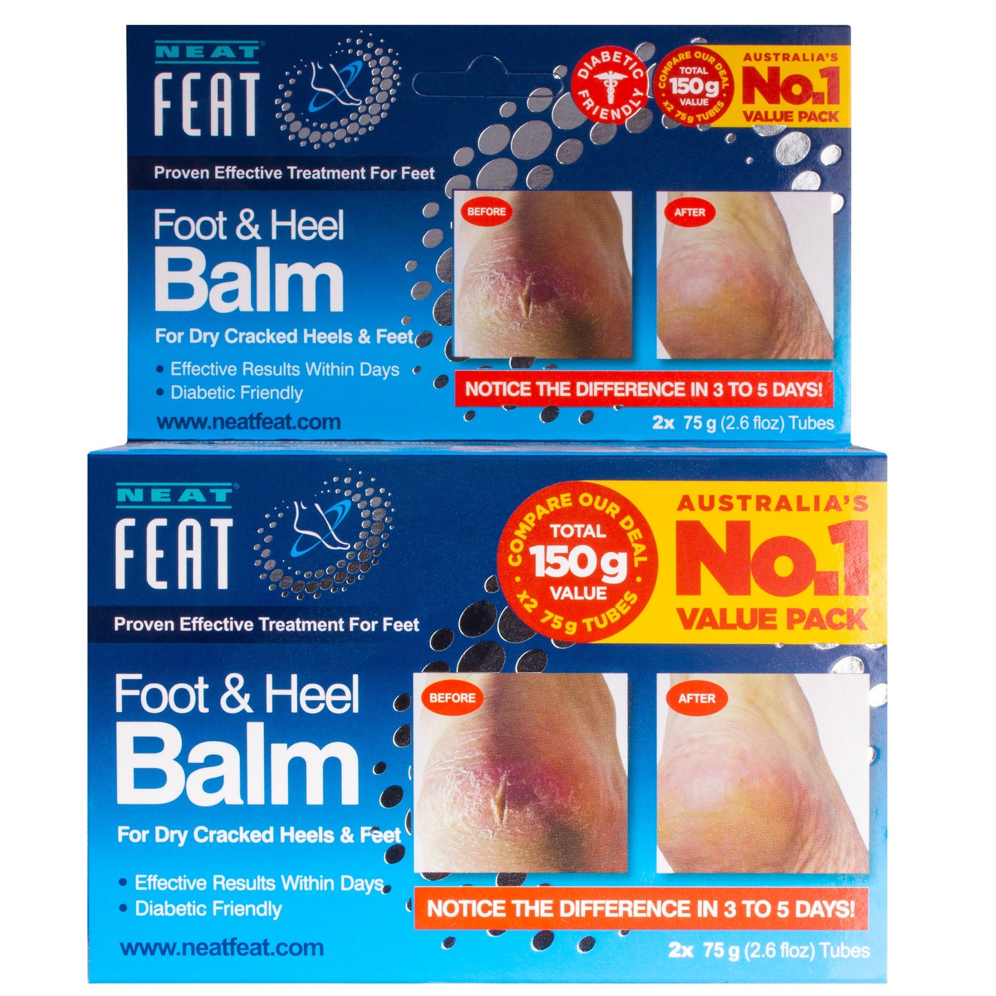 Neat Feat Heel Balm 2 for 1 - 75g