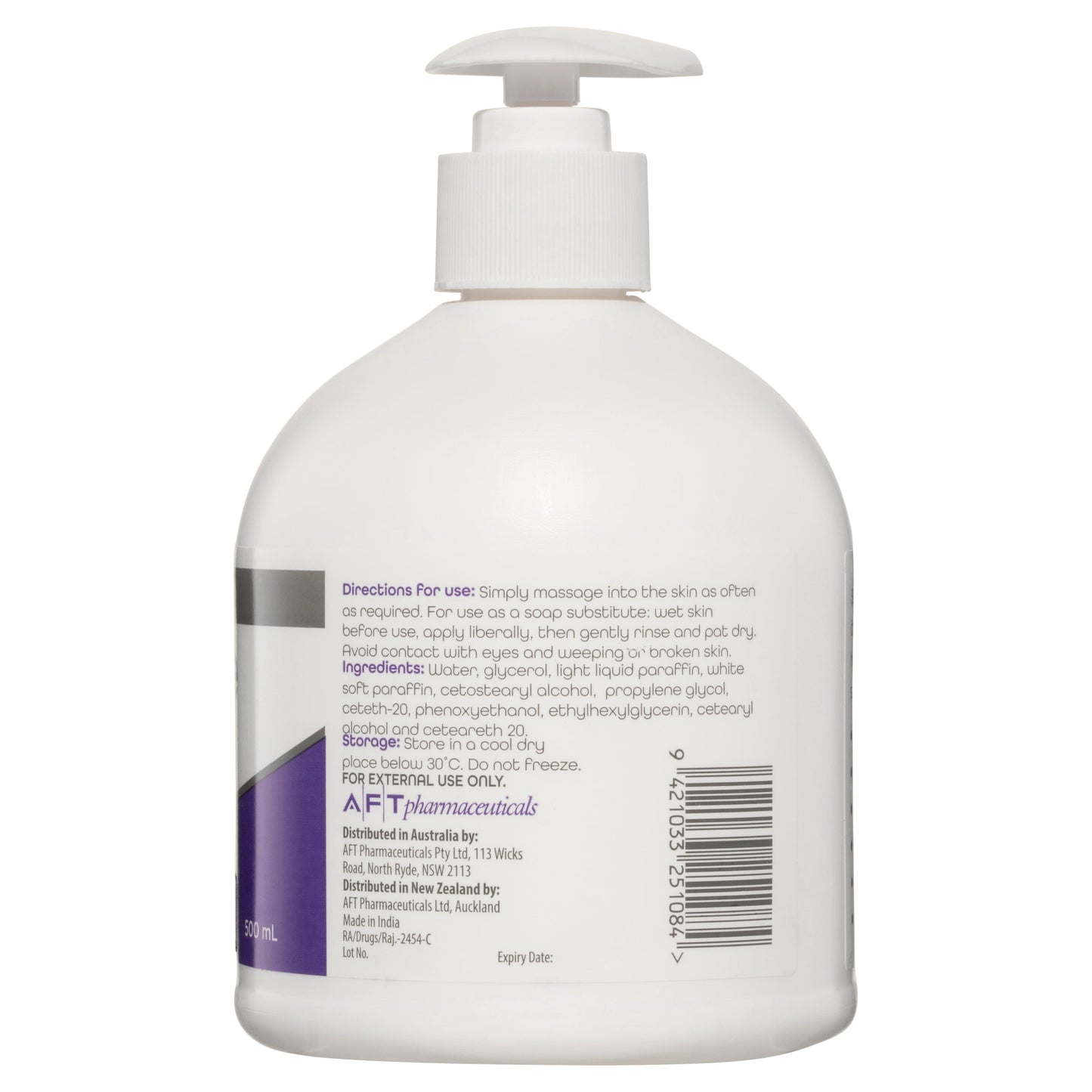 Topiderm Sorbolene Cream With 10% Glycerine 500mL PUMP