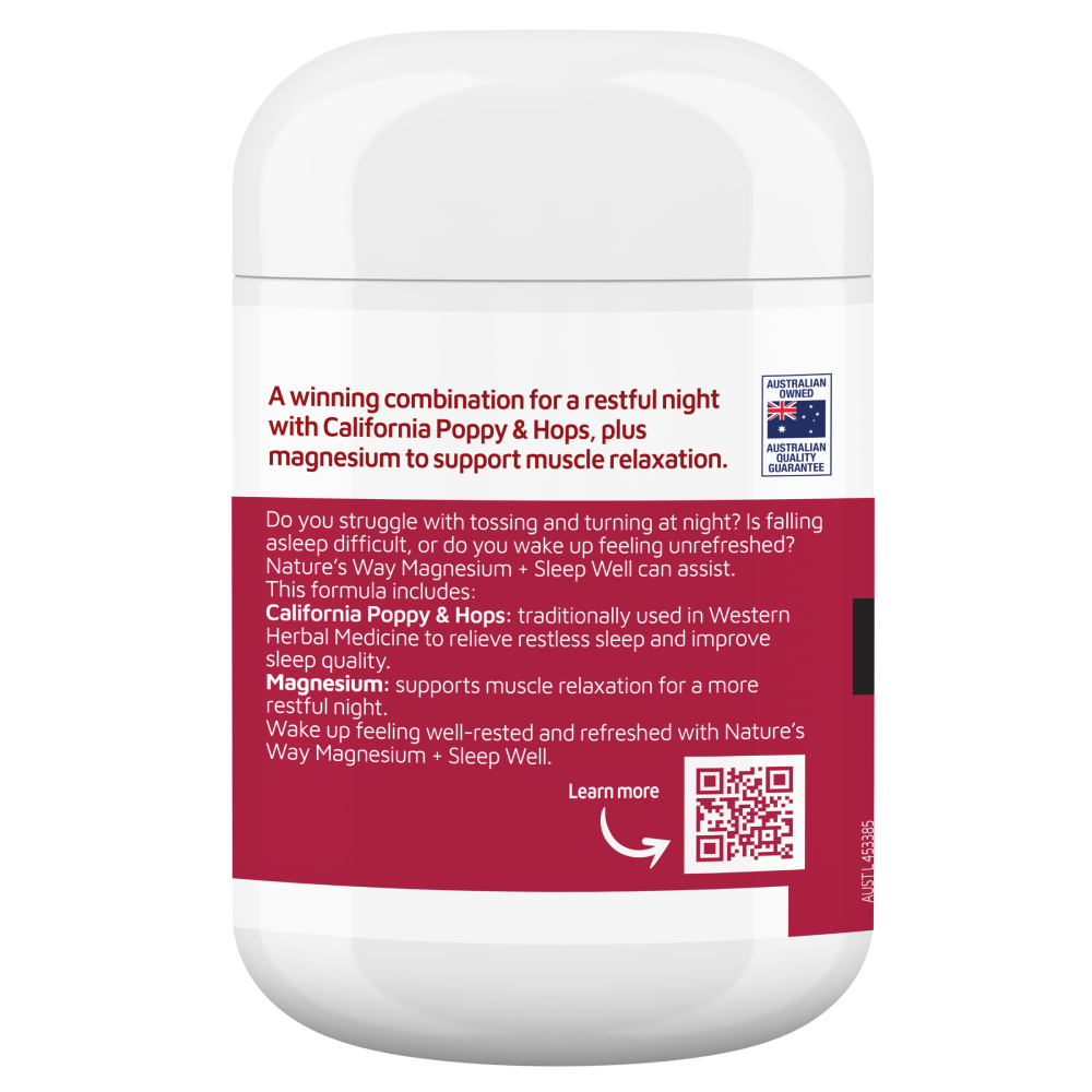 Nature's Way Magnesium + Sleep Well 60 Tablets