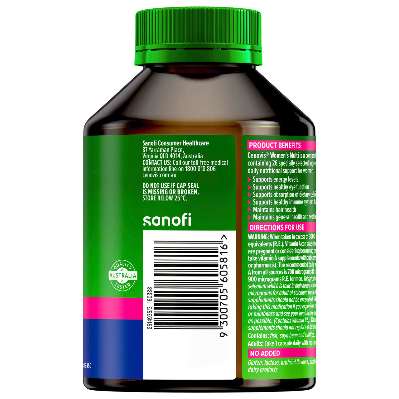 Cenovis Women's Multi + Energy Boost - Once-daily Multivitamin - 50 Capsules