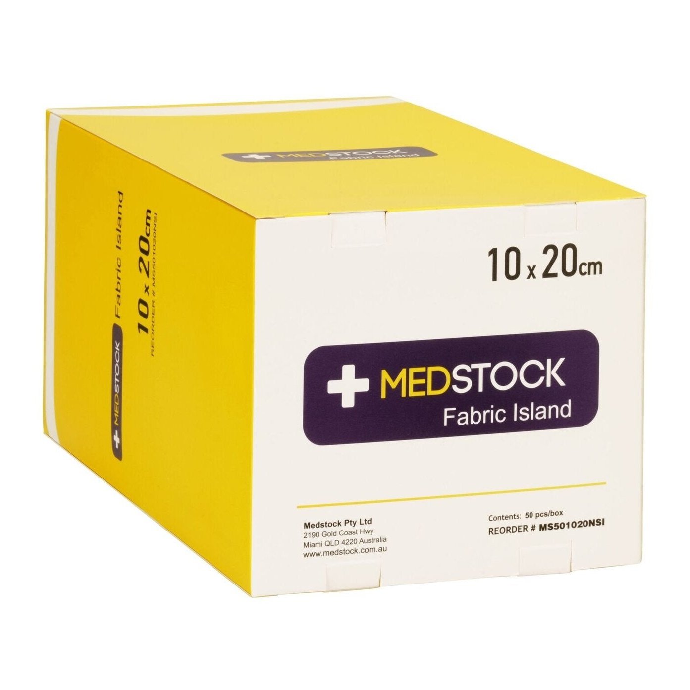 Medstock Fabric Island Dressing 10x20cm Pack of 50
