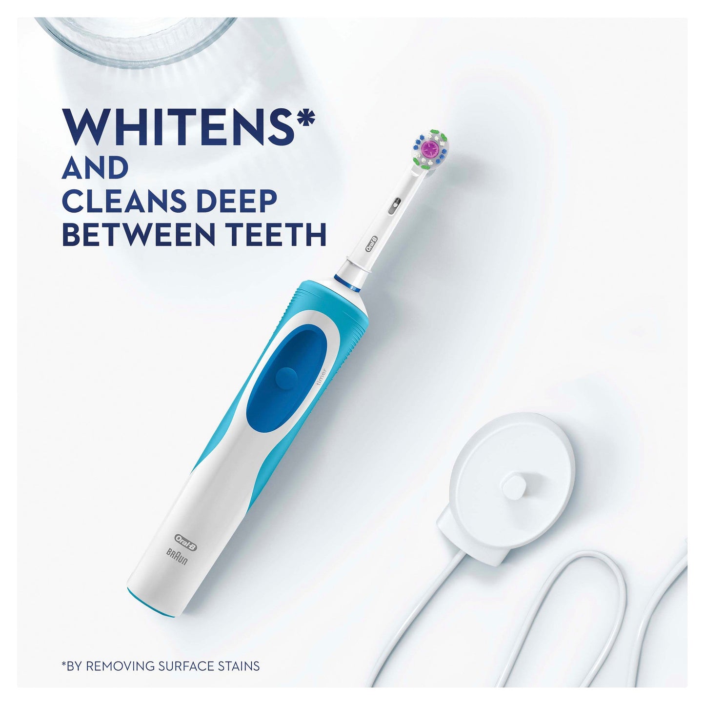 Oral-B Vitality Plus Pro White Electric Toothbrush With Charger