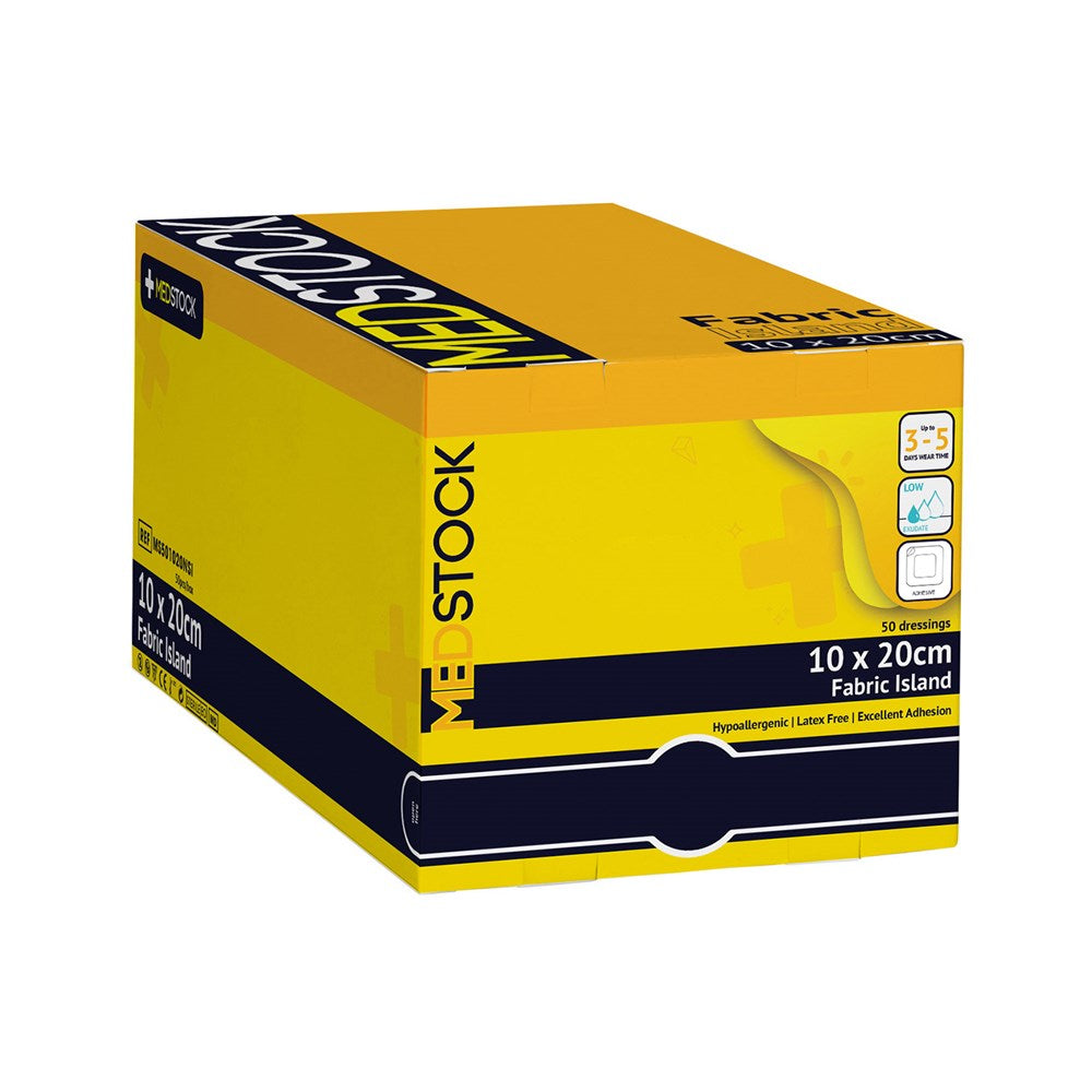 Medstock Fabric Island Dressing 10x20cm Pack of 50