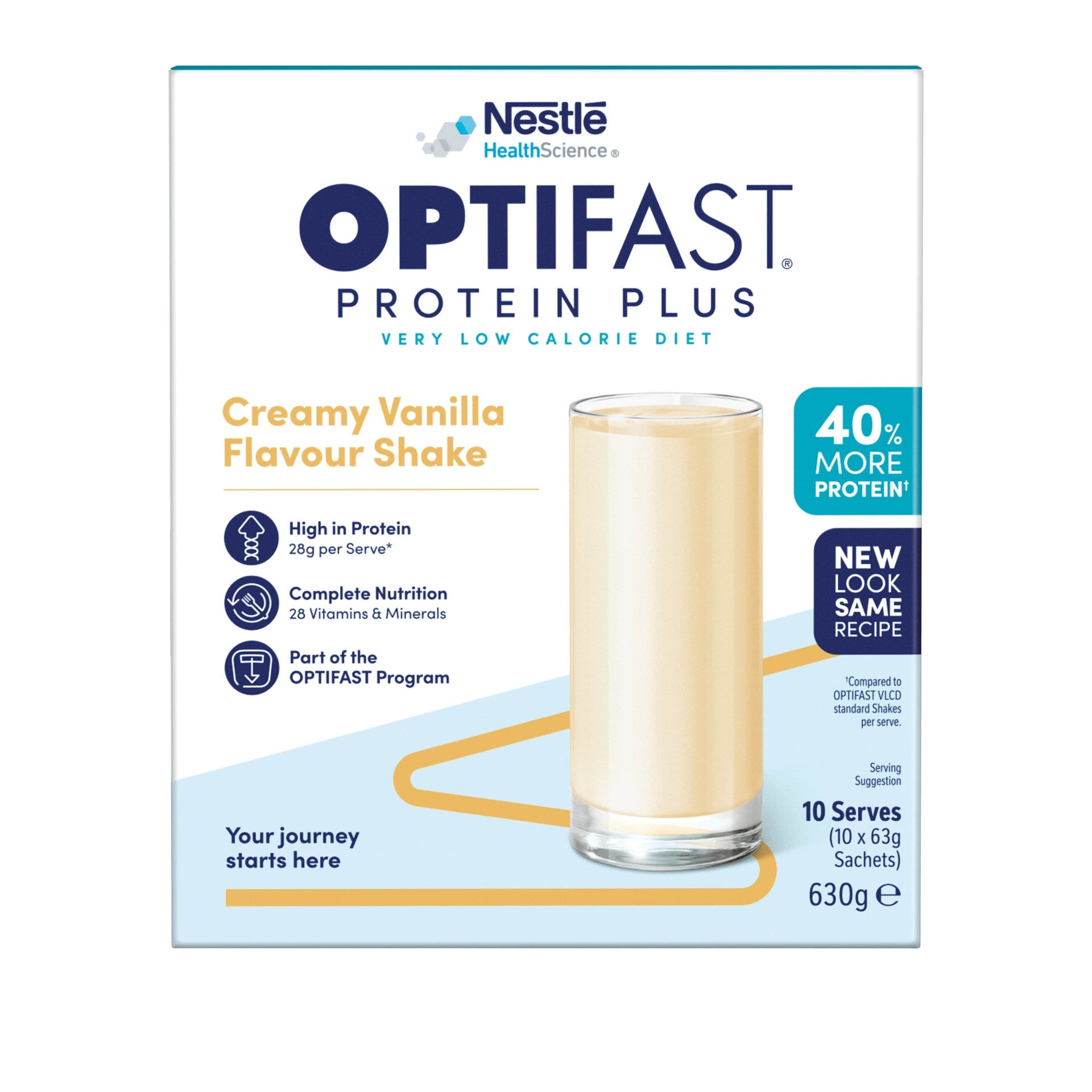 OPTIFAST VLCD Protein Plus Creamy Vanilla Flavour Shake 10 Pack 630g