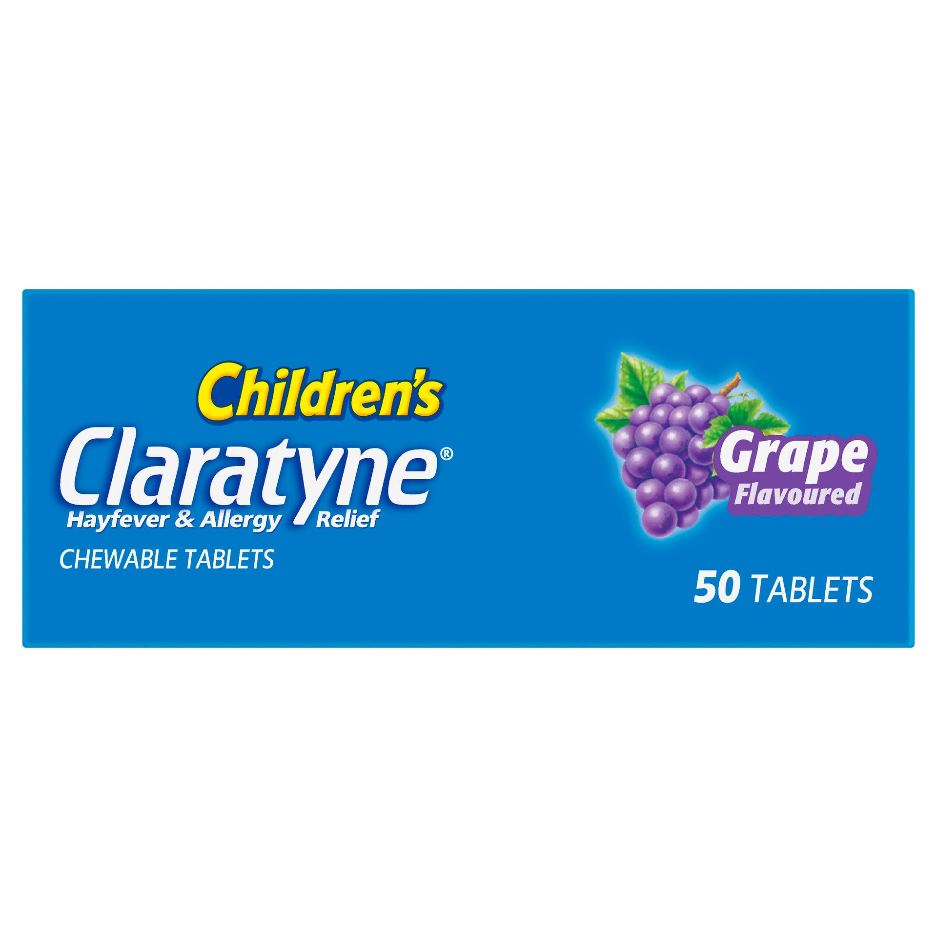 Claratyne Childrens Grape 50 Chewable Tablets