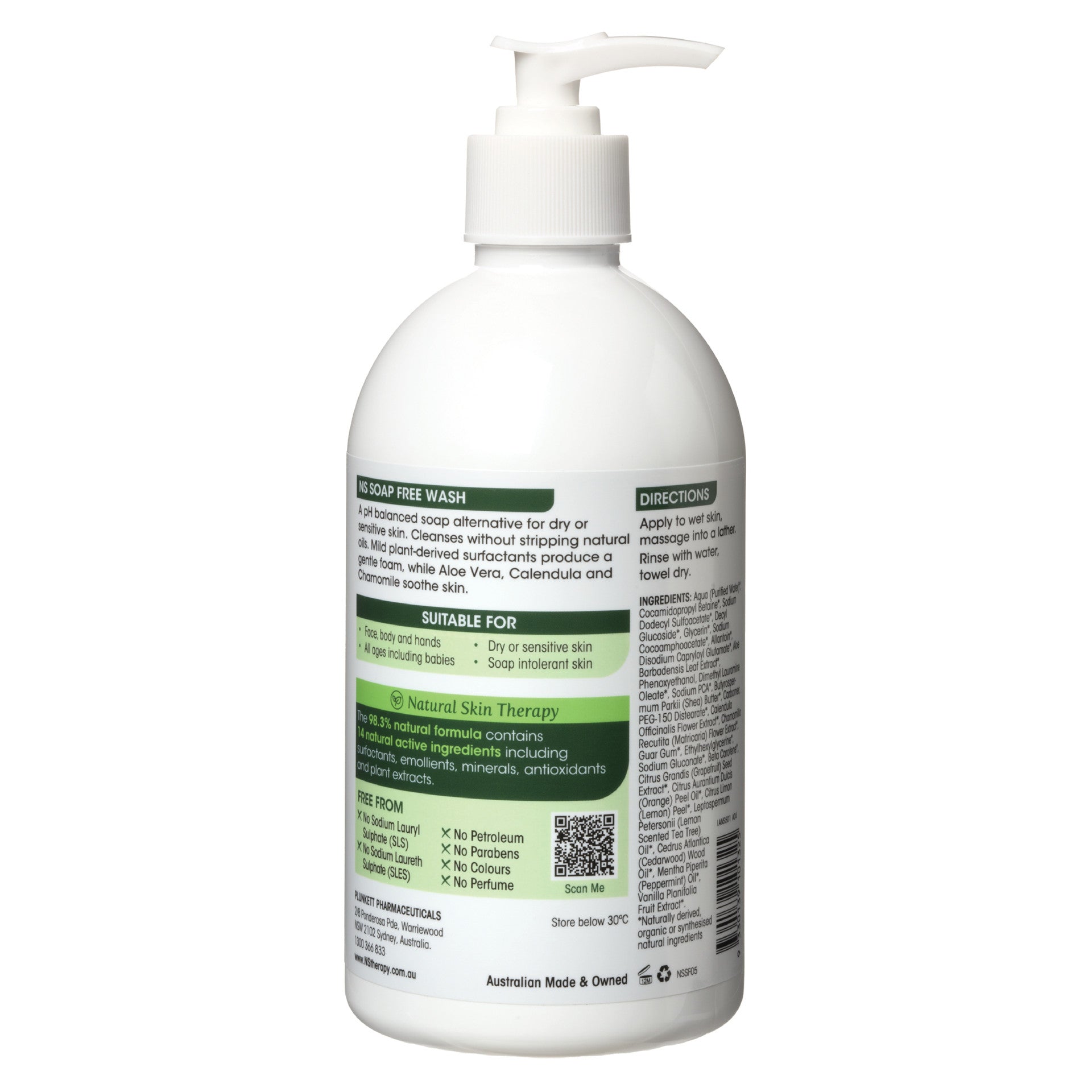 Nutri-synergy Plunketts Ns Soap Free Wash 500ml