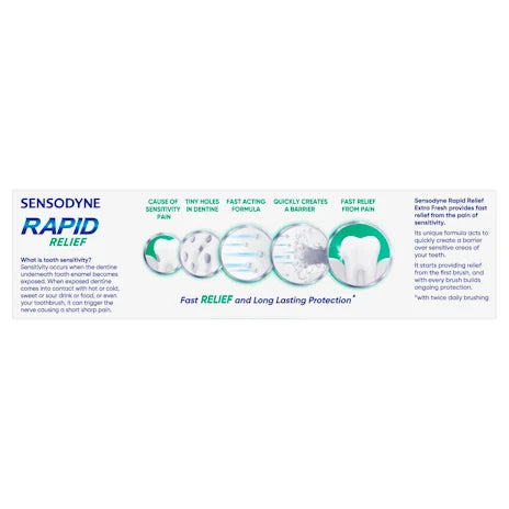 Sensodyne Sensitive Teeth Pain Rapid Relief Extra Fresh Toothpaste 100g
