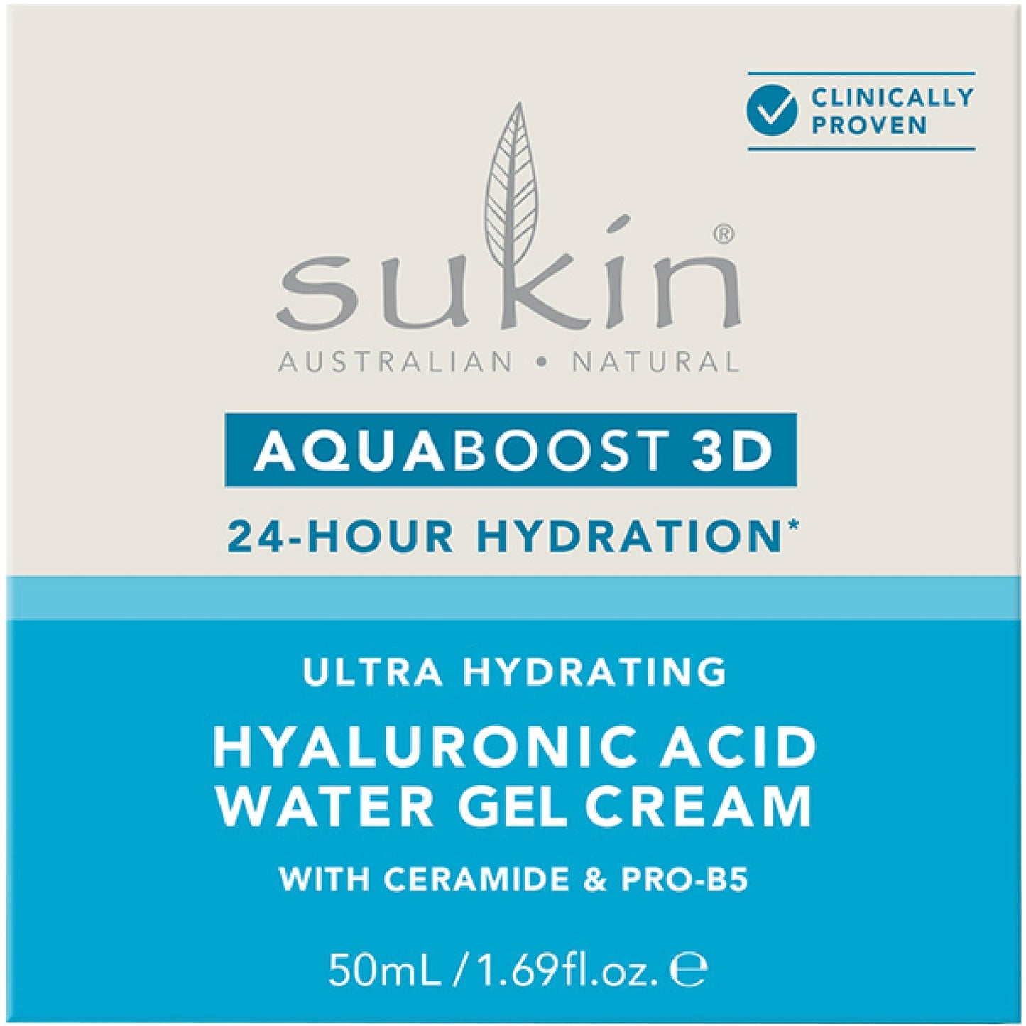Sukin AquaBoost 3D Hyaluronic Acid Water Gel Cream 50ml