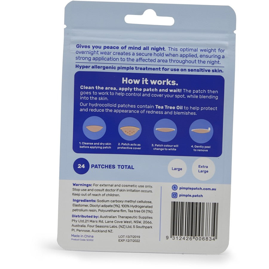 Skin Control Pimple Patches PM Overnight Wear 24 Patches