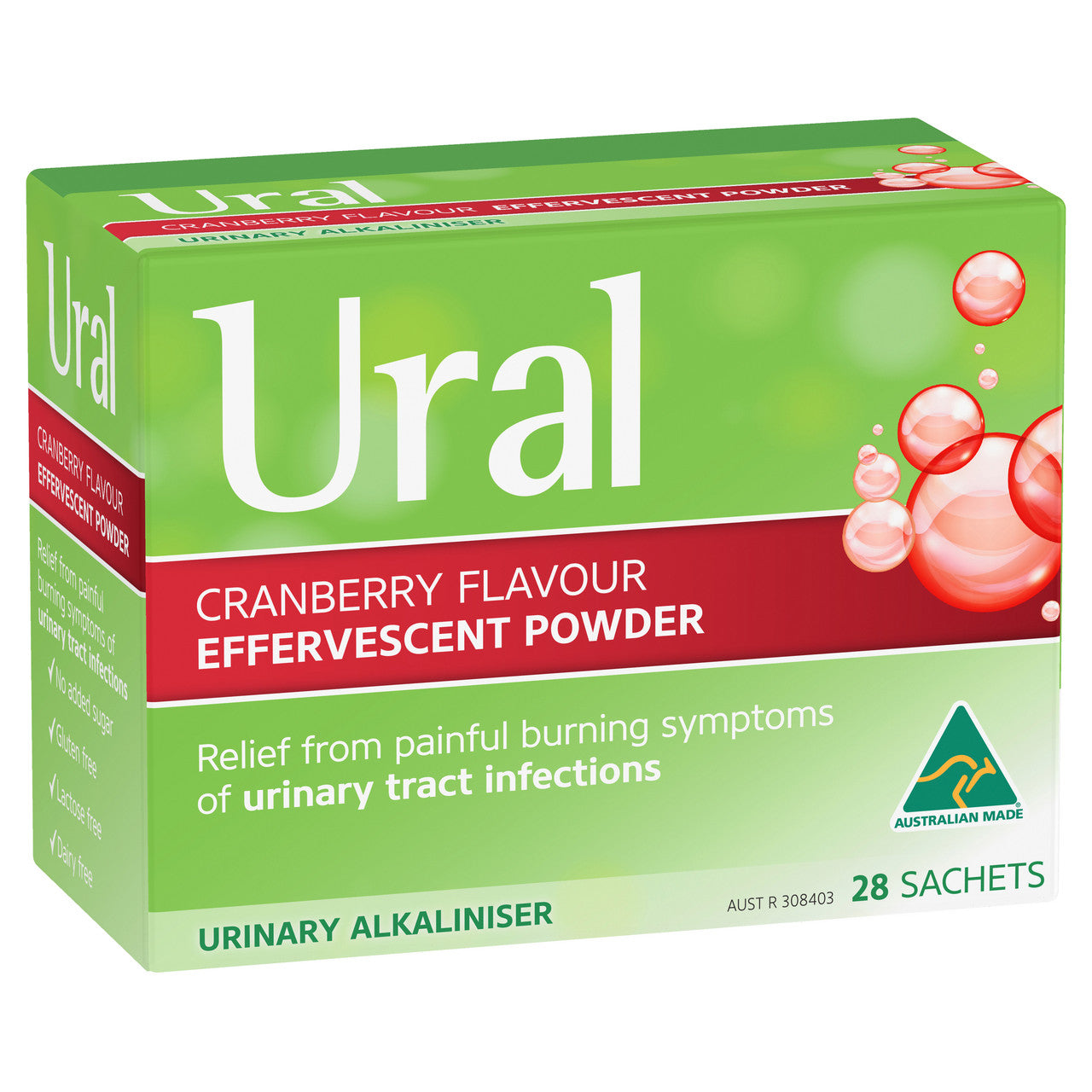Ural Cranberry Effervescent 28 Sachets Pack
