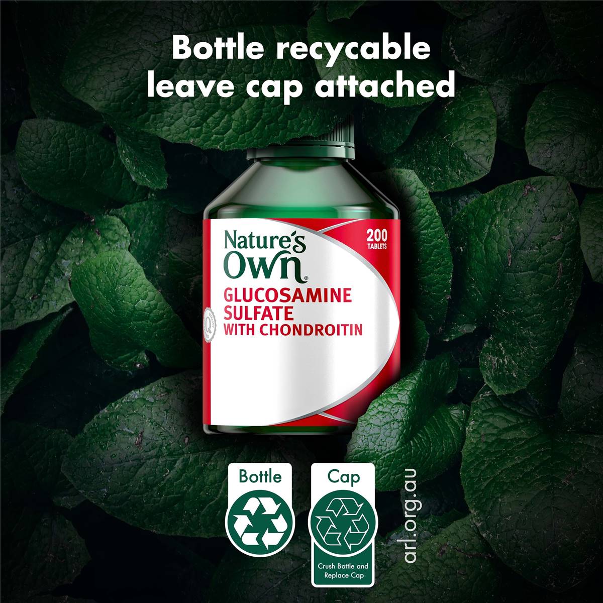 Nature’s Own Glucosamine Sulfate with Chondroitin For Joints 200 Tablets