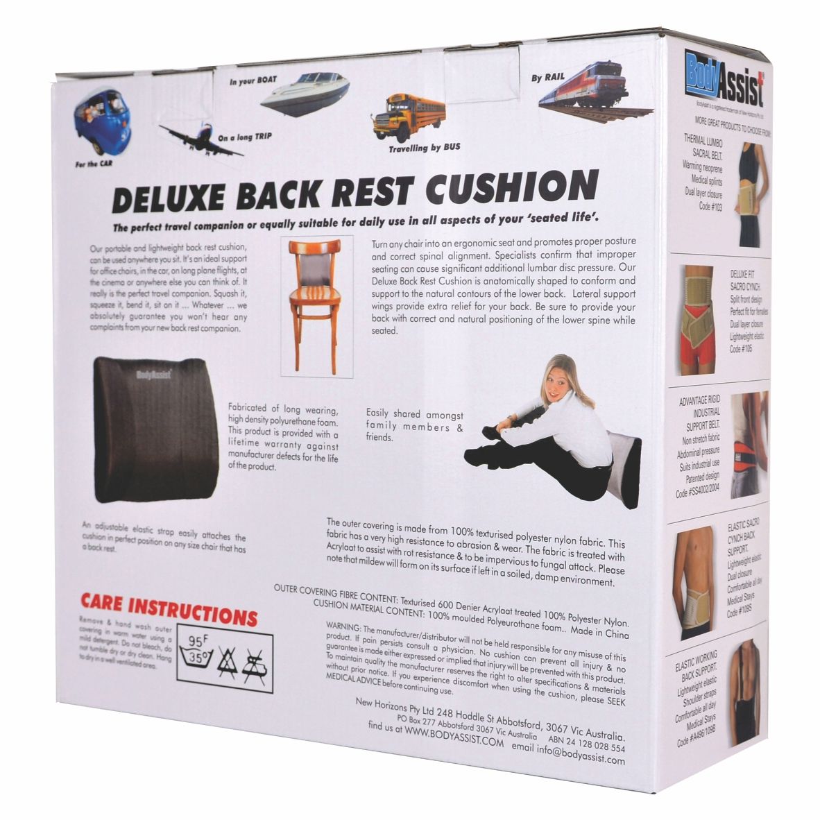 Body Assist Deluxe Back Rest Cushion