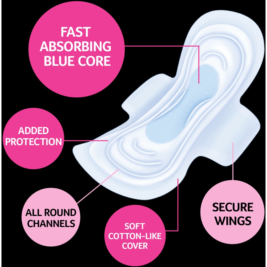 U BY KOTEX Extra Super Pads with Wings 14 Pack