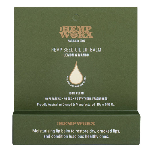 The Hemp Worx Lemon & Mango Fruit Lip Balm 20ml