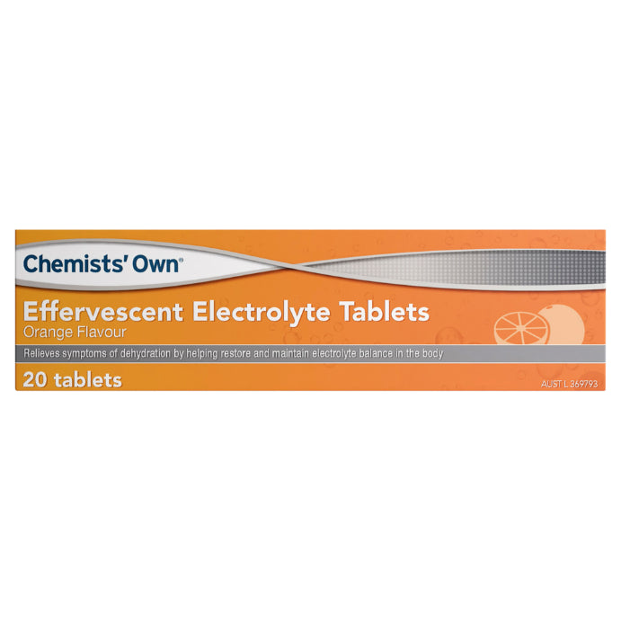 Chemists' Own Effervescent Electrolyte Tablets Orange 20 Pack