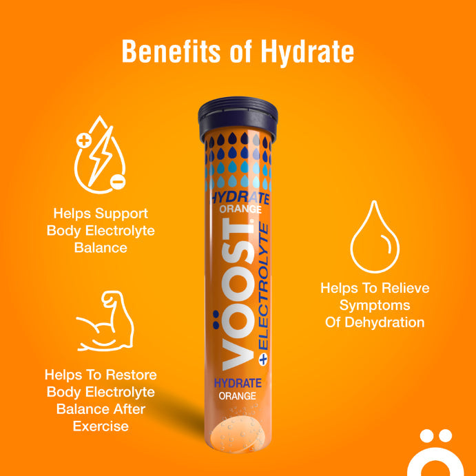 Vöost Hydrate Orange + Electrolyte 20 Effervescent Tablets