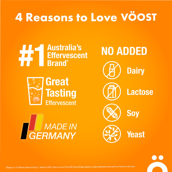 Vöost Hydrate Orange + Electrolyte 20 Effervescent Tablets