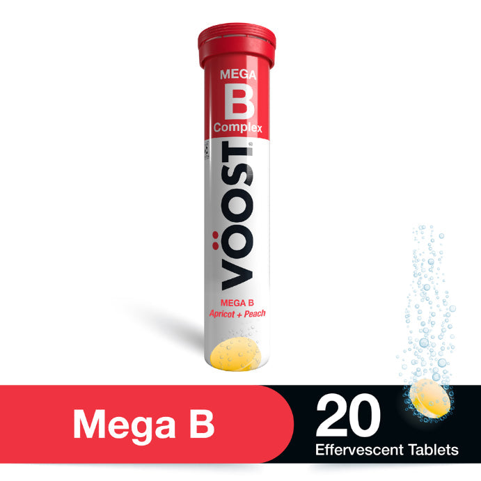 Vöost Mega B Complex Apricot + Peach 20 Tablets