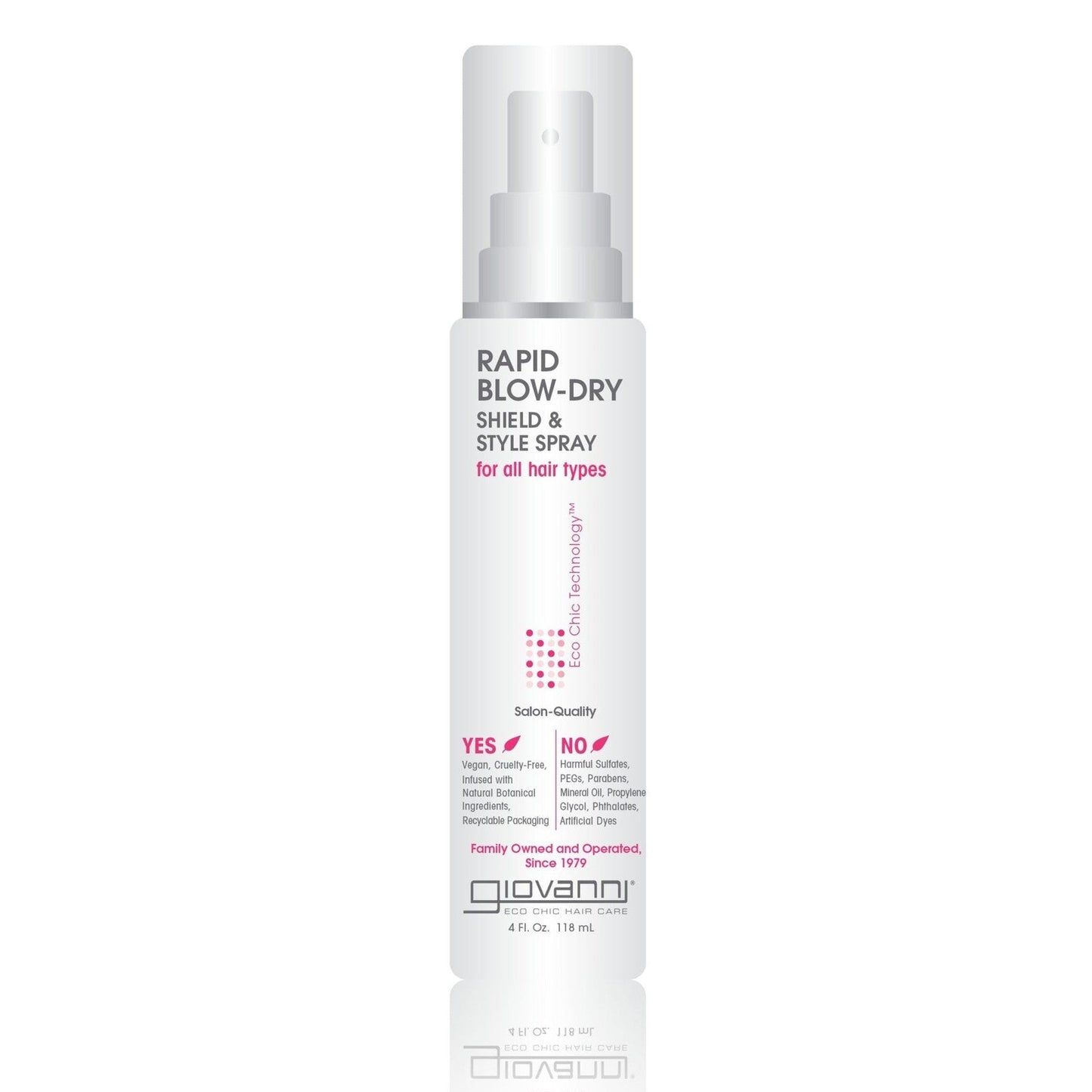 GIOVANNI Hair Shield & Style Spray Rapid Blow-Dry 118ml