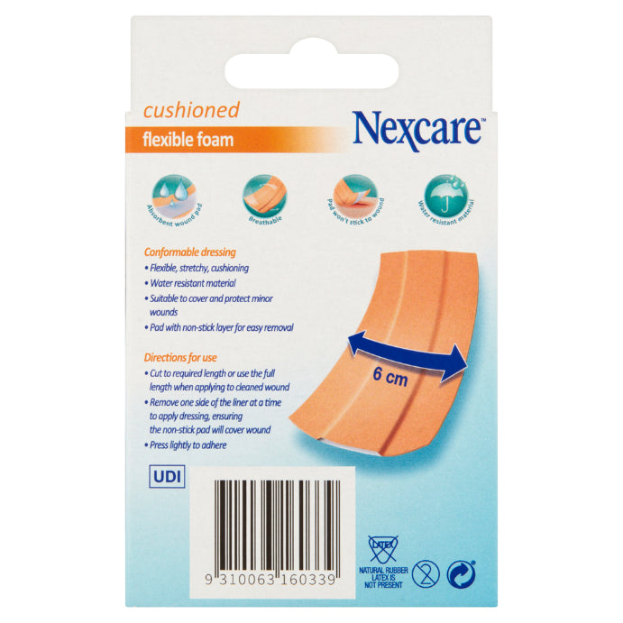 Nexcare Flexible Foam 6cm X 10cm 10 Pack