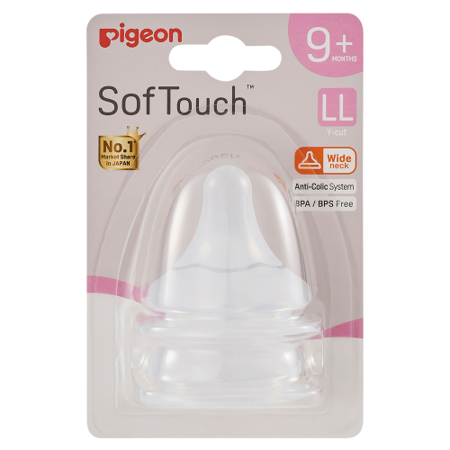 Pigeon SoftTouch Peri Plus Teat LL 2 Pack
