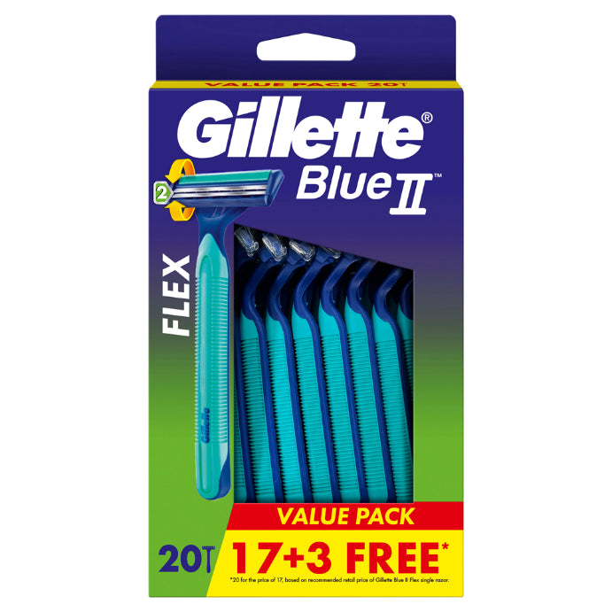 Gillette Blue II Plus Disposable Razors 20 Pack