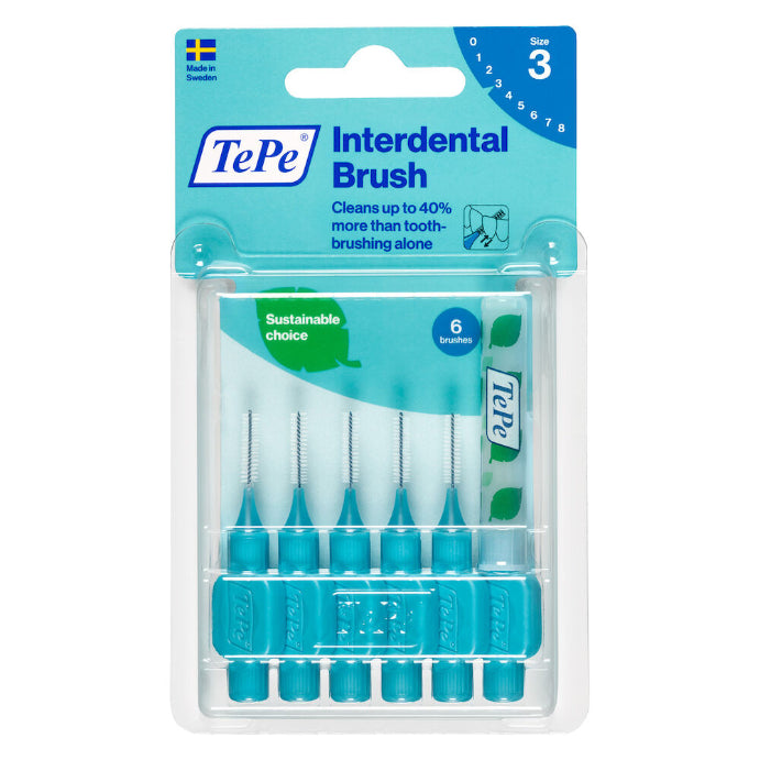 Tepe Interdental Brush 0.6mm Blue 6 Pack