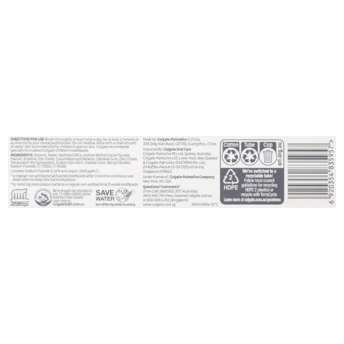Colgate Total Plaque Release Toothpaste Farm-grown Natural Mint 95g