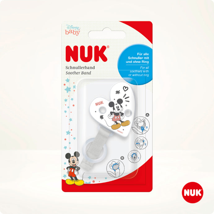 Nuk Dummy Clip and Chain for All Soothers Disney Mickey Mouse 1 Each