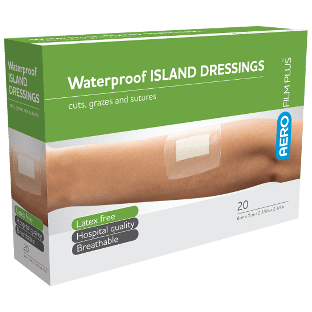 Aerofilm Plus Waterproof Island Dressing 6 X 7cm 20PK