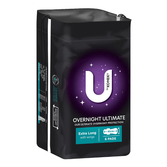 U by Kotex Pad Ultimate Overnight 6pk Z4