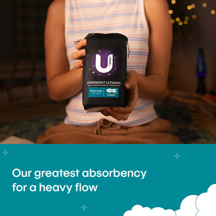 U by Kotex Pad Ultimate Overnight 6pk Z4