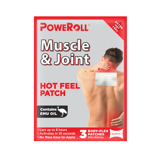 Poweroll Muscle & Joint Hot Feel Patch 3 Pack