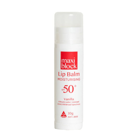 Maxiblock Sun Lip Balm Moisturising Spf 50+ Vanilla 10g