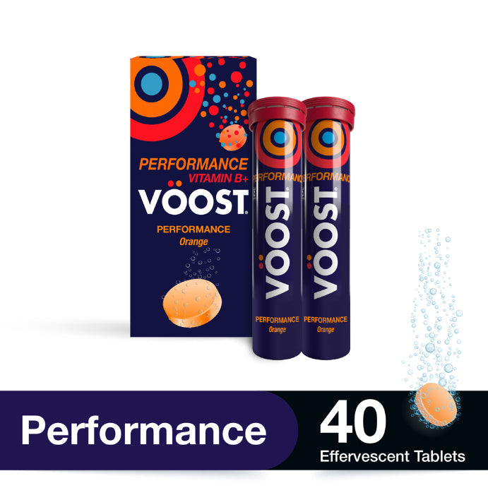 Vöost Performance Vitamin B+ Orange Flavour 40 Effervescent Tablets
